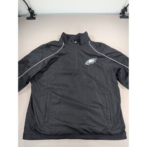 NFL Pro Line Philadelphia Eagles Windbreaker Jacket Men's Large 1/4 Zip Pullover